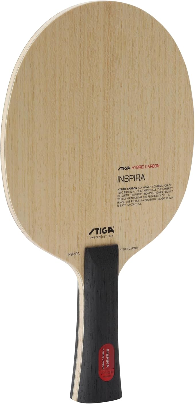 Stiga Inspira Hybrid Carbon Table Tennis Blade, Offensive Professional Blade with Maximum Control & Power