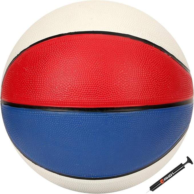AND1 Xcelerate Rubber Basketball: Official Regulation Size 7 (29.5”) Streetball, Made for Indoor/Outdoor Games