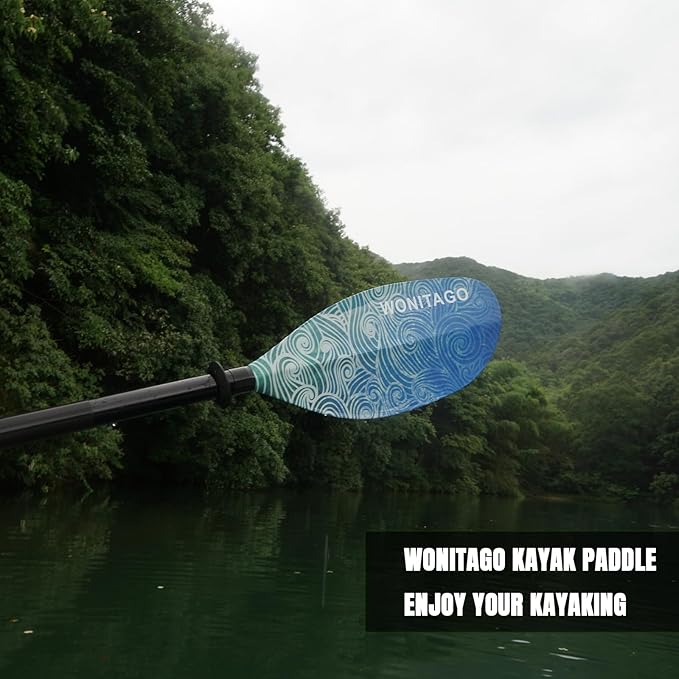 Kayak Paddles with Alloy Shaft and PP Blade, Floating Kayaking Oars, Adjustable 230-250 cm/90-98 Inches, 210-230 cm/82-90 Inches