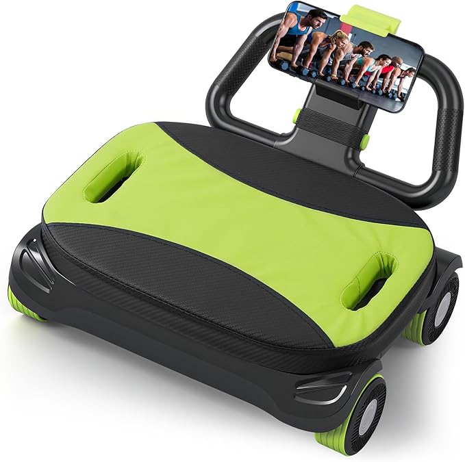 IRISFLY New 4-Wheel Abdominal Roller,Upgraded High-Performance Ab Roller Wheel,Automatic Rebound Ab Roller Board, Strengthen Core & Abs, Ab Machine Perfect for Home Workout