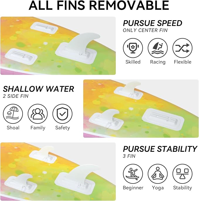 YUSING Inflatable Stand Up Paddle Board with Kayak Seat, Non-Slip Deck SUP Paddle Board with Premium Kayak, Portable Standing Boat for Youth & Adult