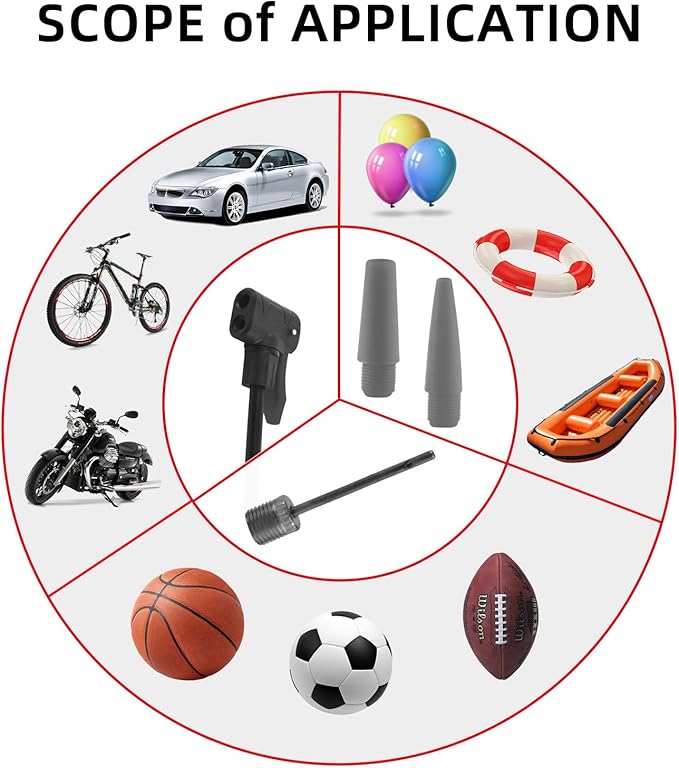 Bike Pump with Gauge,High Pressure,Floor Bicycle Pump Compatible with Presta and Schrader Valve,Bike Tire Pump for Road Bike,MTB,Hybrid,Balls…