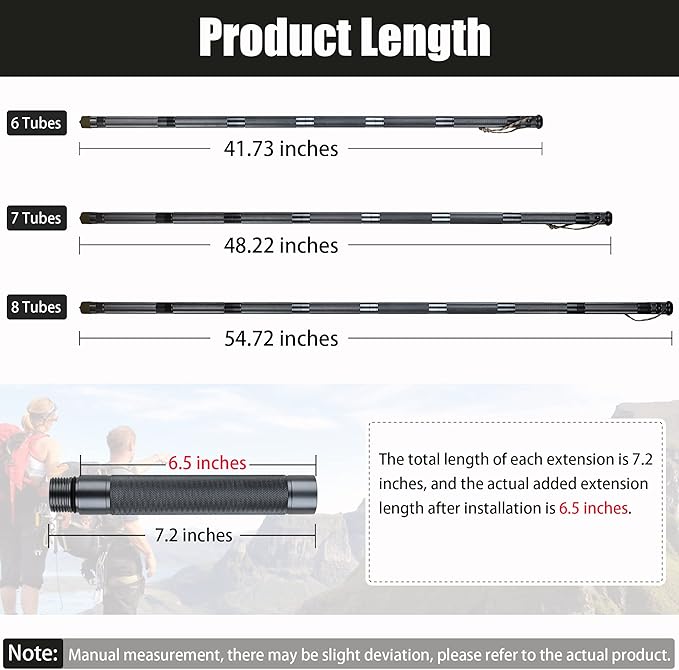 aiGear Survive Walking Hiking Stick - Outdoor Survival Hiking Staff Multitool Gear Adjustable Trekking Poles for Survival Camping Hiking