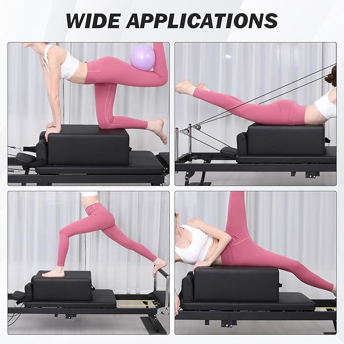 Garvee Pilates Sitting Box for Pilates Reformer,Pilates Reformer Box Pilates Equipment for Home Gym Studio Use, Pilates Reformer Accessory