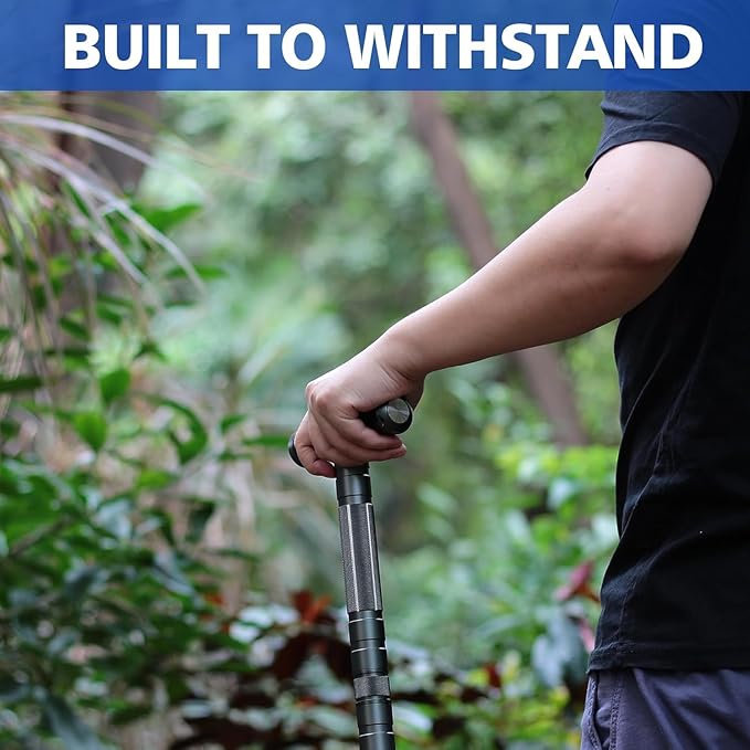 aiGear Tactical Stick Hiking Walking Staff - Trekking Poles Tactical Staff Adjustable Hiking Stick Gear for Outdoor Survival Camping Hiking