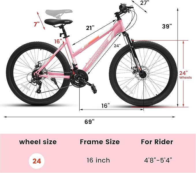 24/26/27.5 Inch Wheels Mountain Bike Shimano 21 Speeds with Mechanical Disc Brakes Aluminum/High-Carbon Steel Frame Suspension MTB Bikes Mountain Bicycle for Adult & Teenagers