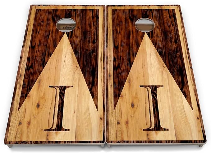 Tournament Cornhole Boards - Regulation 2'x4' Set 3/4" Baltic Birch - Bags Sold Separatetly (Wood Letter Design)