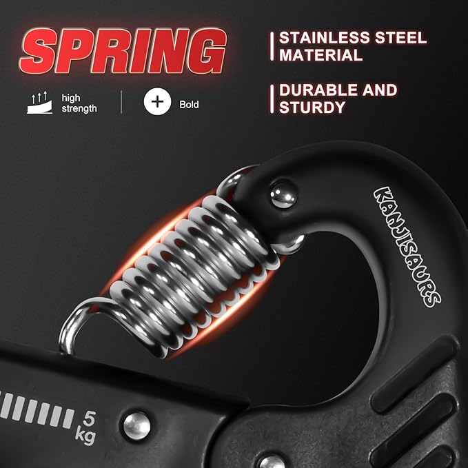 Grip Strength Trainer,Adjustable Resistance Forearm Strengthener,Five Fingers Hand Grips Strengthener with Digital Counter, Handgrip Strength Trainer, Hand Workout Grip