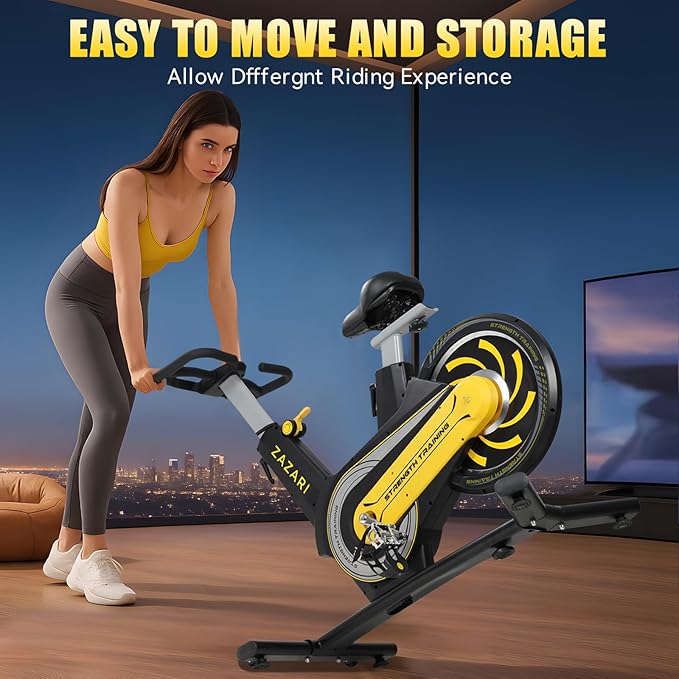 Magnetic Exercise Bike, 350 lbs Weight Capacity, Indoor Cycling Bike Stationary with Multi-Grip Handlebar, Comfortable Seat, Silent Belt Drive, Rear Flywheel & Tablet Holder