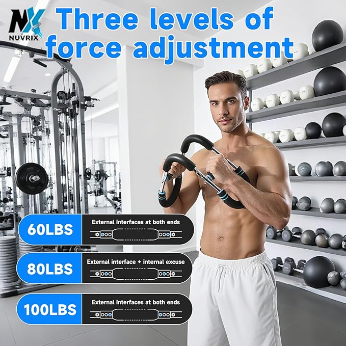 Twister Arm Trainer, Adjustable 60-100lb Chest Workout Equipment for Men & Women,Muscle Builder & Strength Training for Arms, Chest and Shoulder Muscle Strength Exerciser Training. Arm Strengthener.