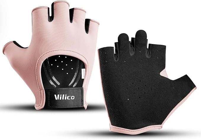 Light Workout Gloves for Women Men, Breathable Adjustable Strap Gym Gloves for Working Out, Microfiber Anti-Slip Weightlifting Gym Accessories