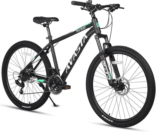 AVASTA AV300 26 27.5 inch Mountain Bike with 21-Speed，Aluminum Frame, Dual Disc Brake, Comfortable Saddle,Multiple Colors