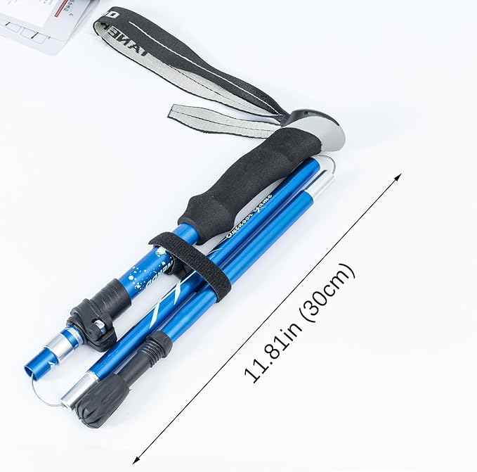 Trekking Poles - 1pc Sports Aluminium 7075 Anti Shock Walking Trekking Hiking Stick Pole,Ultralight Alpenstock,Adjustable Quick,Single Collapsible Pole
