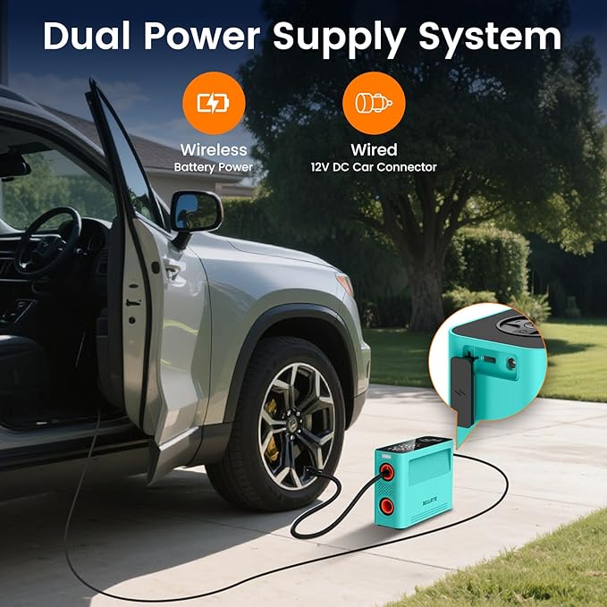 Electric Paddle Board Pump 150PSI - 4X Faster SUP Pump, Auto Air Compressor for SUP, Car Tires, Bike, Ball, Kayak, Tent, Float (Portable & All-in-One)