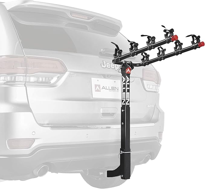 Allen Sports Deluxe 4-Bike Hitch Mount Rack (2-Inch Receiver) , Black