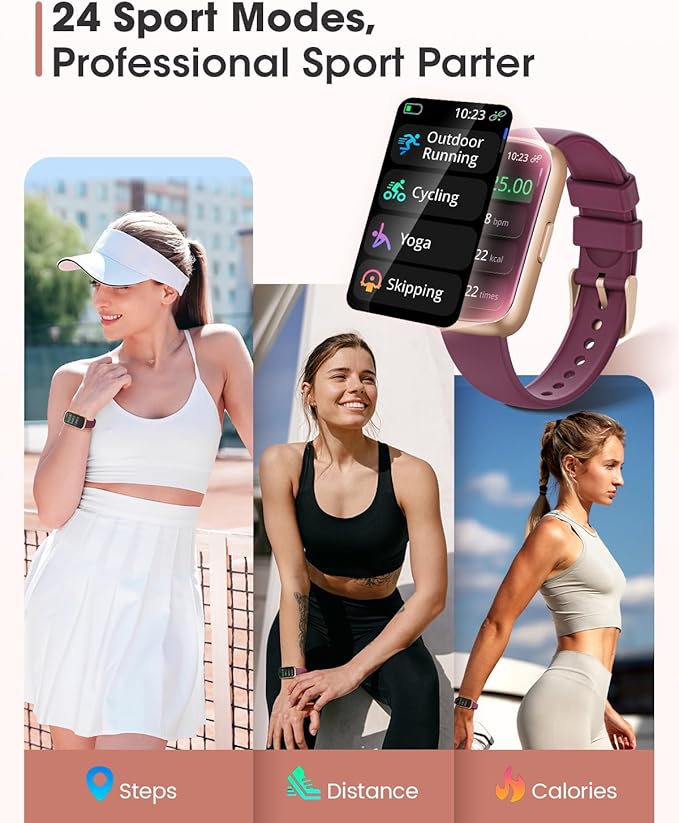 Fitness Watches for Women, Fitness Tracker with Heart Rate/SpO2 Monitor, Smart Watches for Women with Sleep/Step Tracker, 20+ Sport Modes Activity Tracker, Android Smart Watch for Phones