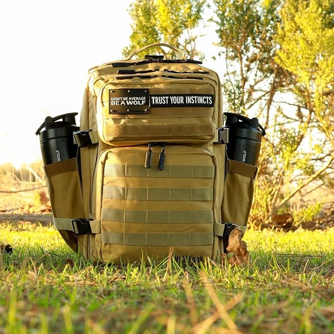 WOLFpak 35L Backpack (Khaki) Medium Gym and Travel Backpack, Military Grade, Multipurpose Utility Bag for Men and Women, Heavy-Duty & Durable