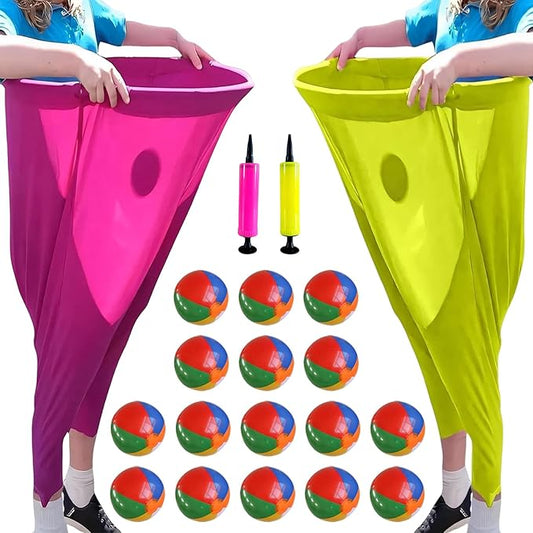 Granny Pants Yard Game, 2025 New Granny Pants Outdoor Game with Bouncy Balls, Giant Outdoor Games for Adults and Family, Funny Party Yard Games