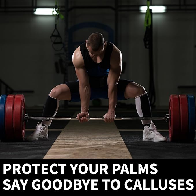 Workout Grips for Weight Lifting – Non-Slip Gym Grips, Hand Grips for Deadlifts, Rows, Lifting Grips & Weight Grip Pads for Men and Women – Gym Gloves Alternative