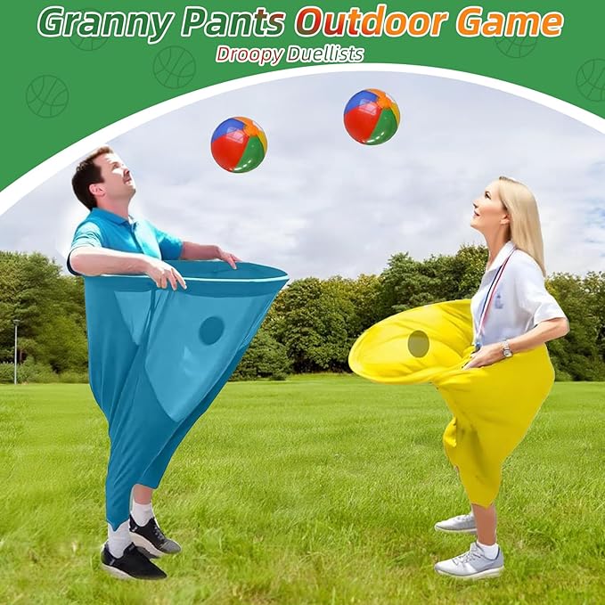 Granny Pants Yard Game, Granny Pants Outdoor Game with Bouncy Balls, Granny Pants Giant Recreational Tossing Games, Perfect for Backyard Party Family Reunion Games