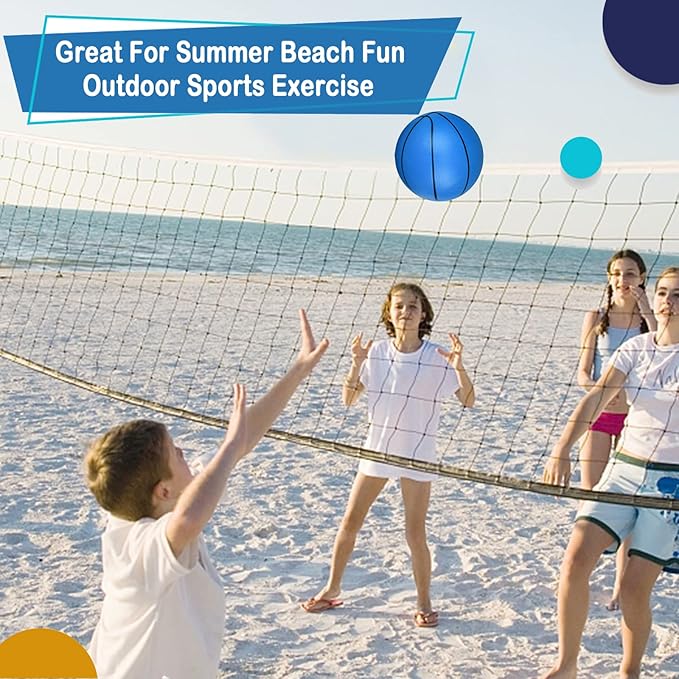 6 Inch PVC Mini Basketball for Indoor Hoops, Soft 6" Rubber Small Replacement Basketball for Over Door Hoop, Sand Beach Toy Balls, Little Pool Basketballs for Kids Toddler(4 PCS with Air Pump)