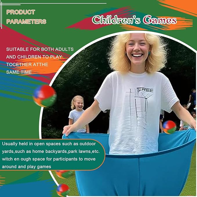 Granny Pants Yard Game, Oversized Giant Stretchy Pants Outdoor Game with Inflatable Ball & Bicycle Pump, for Birthdays, BBQs, Beach and Backyard Games