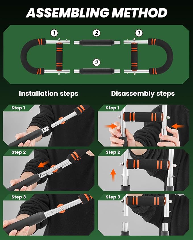 Saker Twister Arm Trainer, PowerTwist Arm Trainer, Adjustable Forearm Strengthener, Arm Exercise Equipment, Chest Workout Equipment, Portable Spring Resistance for Home Gym Equipment