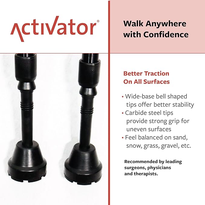 Urban Poling ACTIVATOR® MODA – 1 Pair – for Improved Balance, Greater Weight-Bearing and Rehabilitation with Sand/Snow & Trekking Baskets for multi-season & terrain usage – 784 Ease of Use Certified