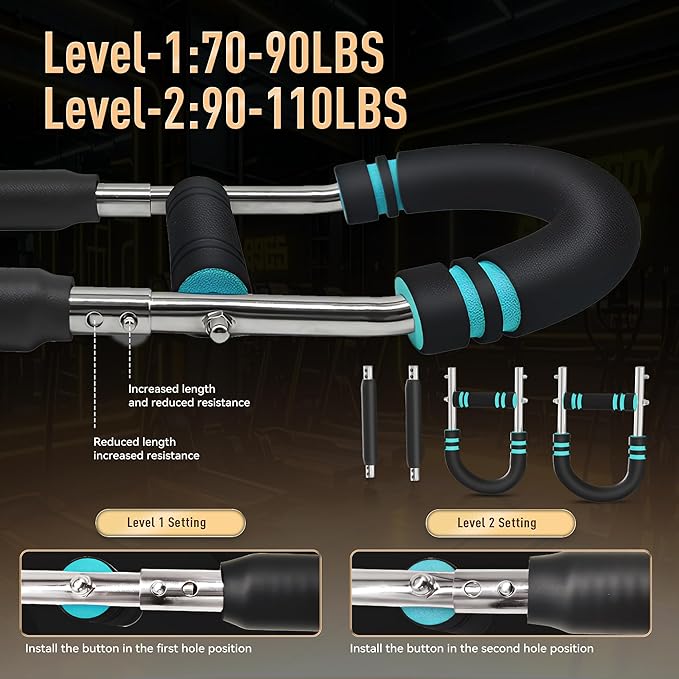 Twister Arm Trainer Pro - Adjustable Chest Workout Equipment & Arm Trainer Strengthen Chest, 2-in-1 Workout Bar