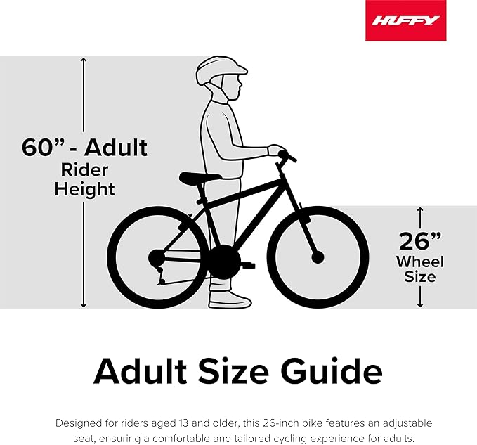 Huffy Stone Mountain Hardtail Mountain Bike for Boys/Girls/Men/Women, 20"/24"/26" Sizes, 6 or 21 Speed Shimano Twist Shifting, Front or Dual Suspension, Comfort Saddle, Sleek Colors