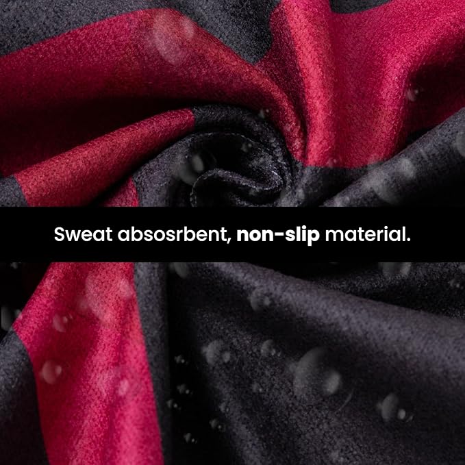 Yoga Drip Yoga Towel - Non Slip Hot Yoga Mat Towel With Corner Pockets, No-Skid Grip, and Built-in Alignment Lines | Soft, Moisture Wicking, and Sweat Absorbent | No Bunching, Stays in Place 72" x 25"