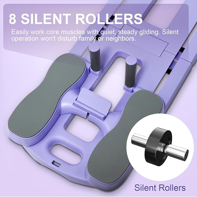 Pilates Board, Pilates Reformer Set, Portable Ab Core Trainer, Multifunctional Abdominal Board, Portable pilate Reformer, Foldable Pilates Reformer Board for Home