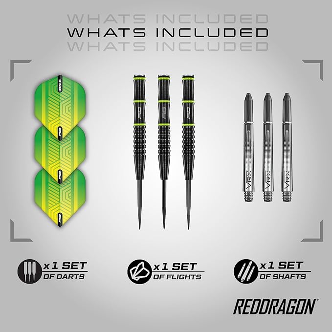 Red Dragon Freestyle 90% Tungsten Steel Darts with Flights and Stems
