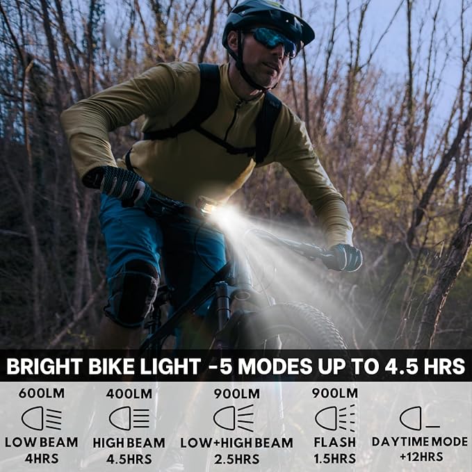 Ultra Bright Bike Lights for Night Riding Rechargeable Led for Bycicles Weather Resistant Multiple Modes. Tubular mounting MTB Road Cyclocross Ebike Mini Bike Scooter