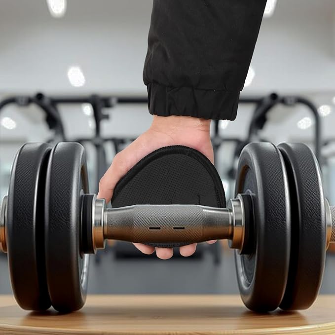 QTF Gym Grips Pads - Neoprene Gloves Gym Palm Protector Weight Lifting Grips Replacement of Workout Gloves Men and Women - Lifting Grip Pads for Weightlifting, Calisthenics & Pull Ups.