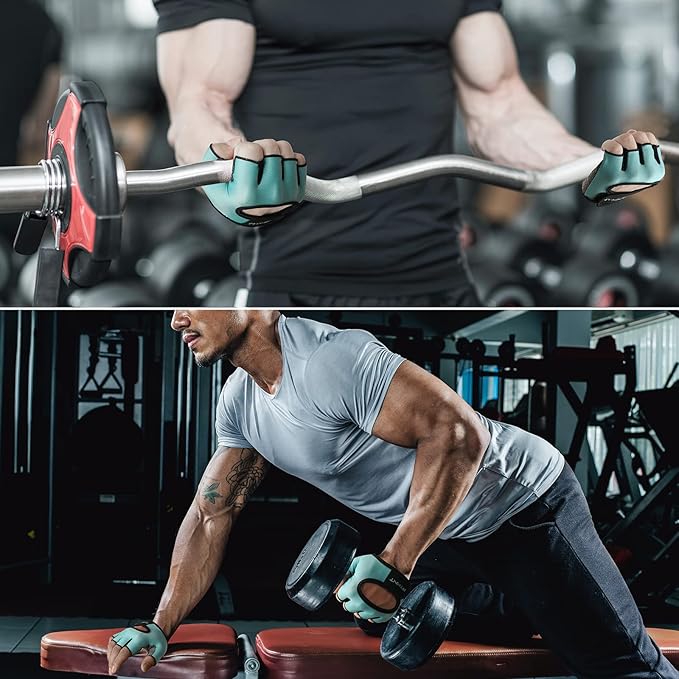 Minimal Weight Lifting Gloves,Short Micro Workout Gloves Grip Pads with Full Palm Protection & Extra Grip for Men Women Weightlifting,Gym,Exercise Training