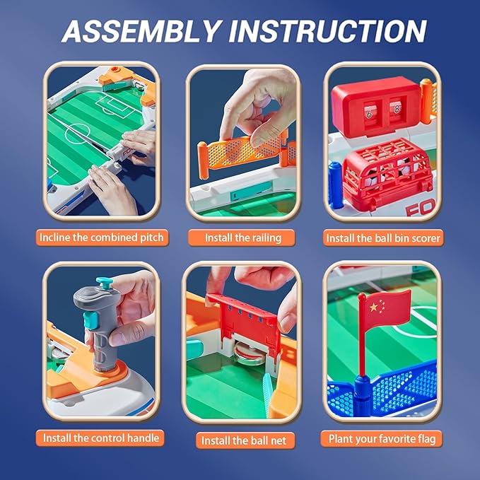 Mini Soccer Board Game for Kids: Foosball Table Toys for 3 4 5 6 7 8-12 Year Old Kids - Pinball Interactive Sports Game Age 3+ Indoor Home Party - Birthday Gift for Boys Girls