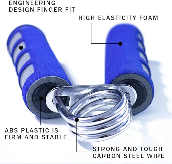2 Pack Hand Grip Strengthener Set, Forearm Exerciser, Finger Gripper, Grip Strength Trainer, Hand Grip- Soft Foam Hand Exercise for Quickly Increasing Wrist Forearm and Finger Strength