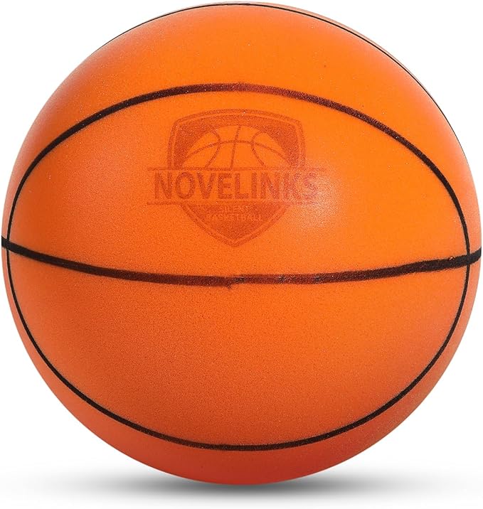 novelinks Silent Basketball Indoor Noiseless Basketball Higher Bounce Training Quiet Ball PU Foam Ball for Indoor Training and Activities