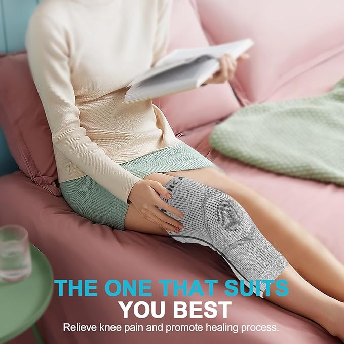 NEENCA Knee Sleeve – Knee Braces for Knee Pain, Joint Pain Relief, Swelling, Inflammation Relief, and Circulation, Knee Support for Women and Men (Gray, Small)
