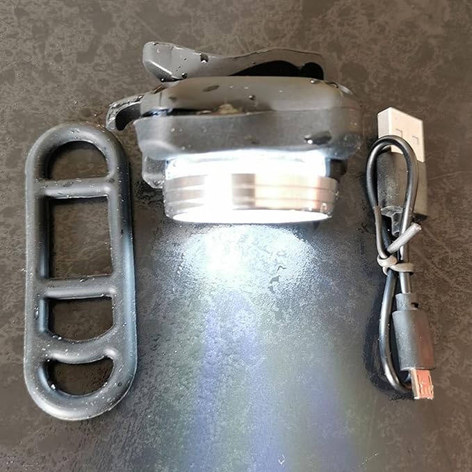 2pcs USB Rechargeable Bike Light, Waterproof Super Bike Lights for Night Riding 4 Light Mode Options Mountain Bike Headlight LED Lamp Bicycle Accessories