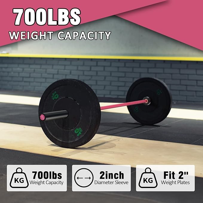 PROOFGOLD 6.6ft/7ft Olympic Barbell Bar 35Lb(15kg)/45LB(20kg) Barbell,Bench Press Bar for Squats and Deadlifts,Olympic Weight Bar for Home Gym,Womens Mens barbell(2inch),500LB/700LB/1000LB