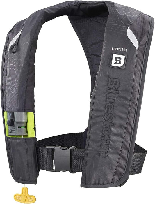 BLUESTORM Stratus 35 Inflatable Life Jacket PFD for Adults | US Coast Guard (USCG) Approved Automatic Self Inflating Life Vest Preserver with Manual Ripcord