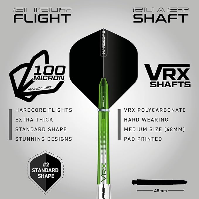 RED DRAGON Featherlite 10g, 12g, 14g, 15g, 16g, 17g, 18g or 19g Tungsten Darts Set with Flights and Stems