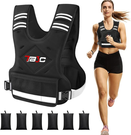 Adjustable Weighted Vest for Men and Women,04-10lb/11-20lb/20-32lb Vest with 6 Ironsand Weights for Strength Training,Body Weight Vest Exercise Set for Running, Walking and Home Workouts