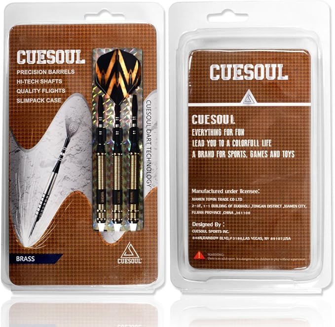 CUESOUL Soft Tip Darts Set Plastic Tip with Dart Case