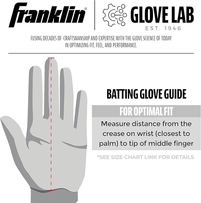 Franklin Sports MLB Baseball Batting Gloves - CFX Pro Adult + Youth - Baseball + Softball - Multiple Sizes + Colors