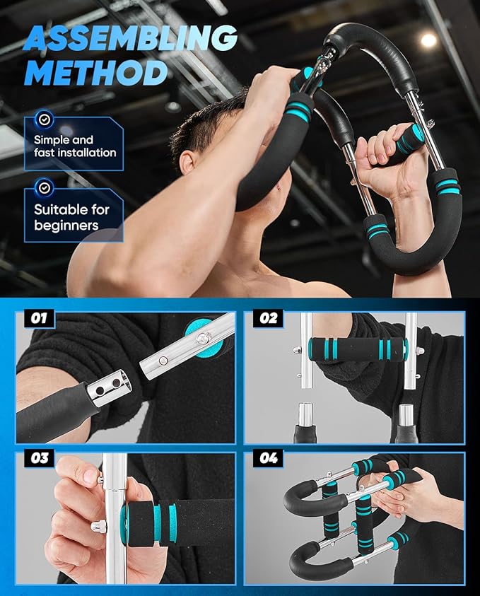 Twister Arm Trainer,PowerTwist Arm Trainer,Home Workout Equipment,Upper Body Strength Training Machine,Detachable Design,Fitness Anywhere