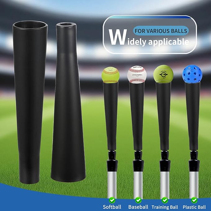 2PCS Replacement Batting Tee Topper Compatible with Tanner,Rubber Cup for Baseball Softball Practice Training,Black