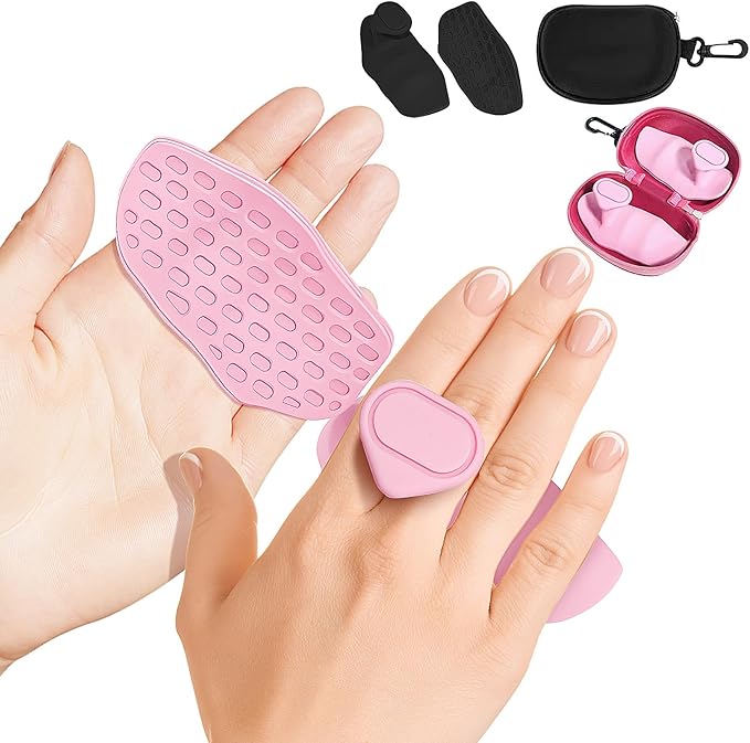 2Pairs Pure Grips - Workout Gloves Barbell Pad for Weight Lifting，Gym Grips Pads，Hand Grips for Deadlifts，Lifting Grips & Weight Grip Pads for Men and Women